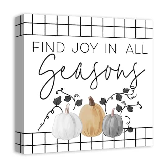 Find Joy Pumpkins Canvas Wall Art